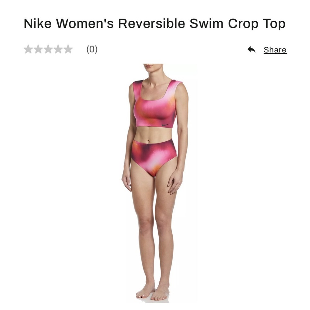 NWOT Nike Reversible 2-piece Bikini!!  Xs.  Super flattering!